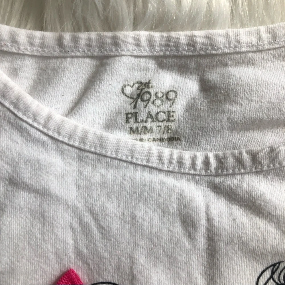 5x$25 The Children’s Place White BFF Shopping Adventure Long Sleeve Top, 7